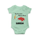 Tiny Firecracker Diwali Romper  - MINT GREEN - New Born (Chest 14")