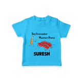 Tiny Firecracker Diwali T shirt  - SKY BLUE - 0-5 Months Old (Chest 17")