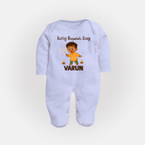 Kutty Deepavali King Full Body Suit  - BABY BLUE - New Born (Chest 7.5")