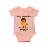 Kutty Deepavali King Romper  - PEACH - New Born (Chest 14")
