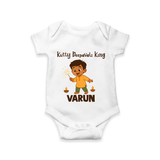 Kutty Deepavali King Romper  - WHITE - New Born (Chest 14")