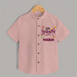  Deepavali Celebration Shirt  - PEACH - 0 - 6 Months Old (Chest 23")