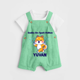 Enakku Oru Spark Podhum Diwali Dungaree  - GREEN - 0 - 5 Months Old (Chest 18")
