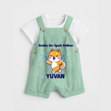 Enakku Oru Spark Podhum Diwali Dungaree  - MINT GREEN - 0 - 5 Months Old (Chest 18")