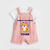 Enakku Oru Spark Podhum Diwali Dungaree  - PEACH - 0 - 5 Months Old (Chest 18")
