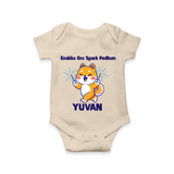 Enakku Oru Spark Podhum Diwali Romper  - IVORY - New Born (Chest 14")