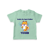 Enakku Oru Spark Podhum Diwali T shirt  - MINT GREEN - 0-5 Months Old (Chest 17")