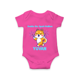 Enakku Oru Spark Podhum Diwali Romper  - HOT PINK - New Born (Chest 14")