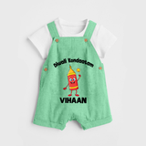 Diwali Kondaatam Celebration Dungaree - GREEN - 0 - 5 Months Old (Chest 18")
