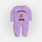 Diwali Kondaatam Celebration Full Body Suit - LILAC - New Born (Chest 7.5")