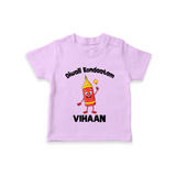 Diwali Kondaatam Celebration T shirt - LILAC - 0-5 Months Old (Chest 17")