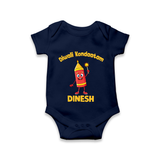 Diwali Kondaatam Celebration Romper - NAVY BLUE - New Born (Chest 14")