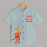 Kutty Pattasu Diwali Shirt  - ARCTIC BLUE - 0 - 6 Months Old (Chest 23")