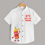 Kutty Pattasu Diwali Shirt  - WHITE - 0 - 6 Months Old (Chest 23")
