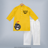 Diwali Mass Kurta - CHROME YELLOW - 3 - 6 Months Old (Chest 24", Kurta Length 14'', Waist 19", Pant Length 14")