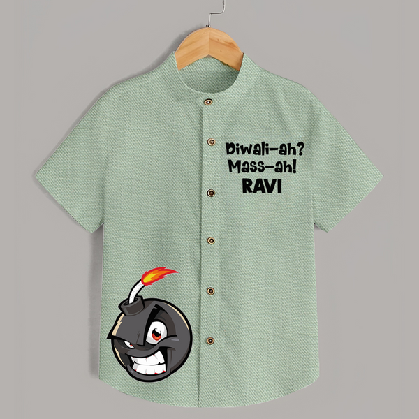 Diwali Mass  Shirt - MINT GREEN - 0 - 6 Months Old (Chest 23")