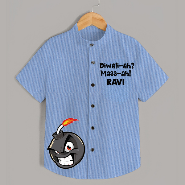Diwali Mass  Shirt - SKY BLUE - 0 - 6 Months Old (Chest 23")