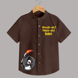 Diwali Mass  Shirt - CHOCOLATE BROWN - 0 - 6 Months Old (Chest 23")