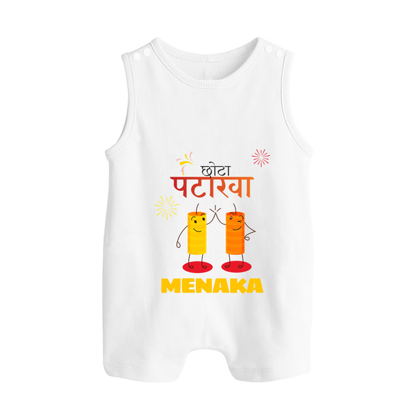 Happy Diwali | Glimmer and Glow Festival Romper Suit - WHITE - 0 - 5 Months Old (Chest 18")