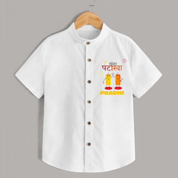 Happy Diwali | Glimmer and Glow Festival Shirt - WHITE - 0 - 6 Months Old (Chest 23")