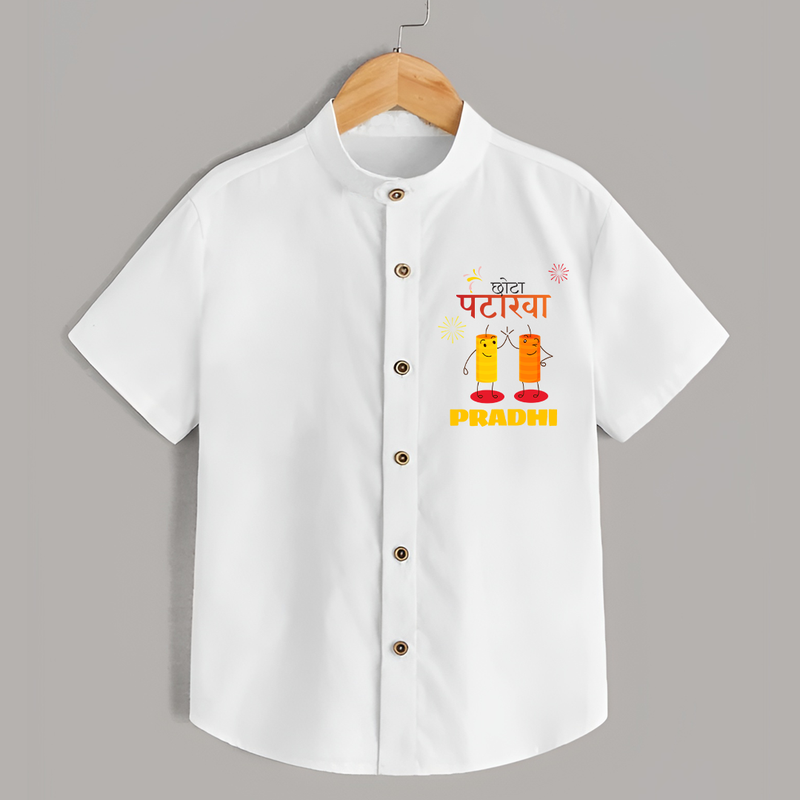 Happy Diwali | Glimmer and Glow Festival Shirt - WHITE - 0 - 6 Months Old (Chest 23")
