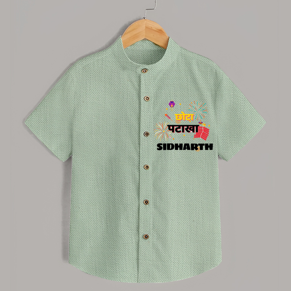 Happy Diwali | Little Celebration Star Shirt - MINT GREEN - 0 - 6 Months Old (Chest 23")