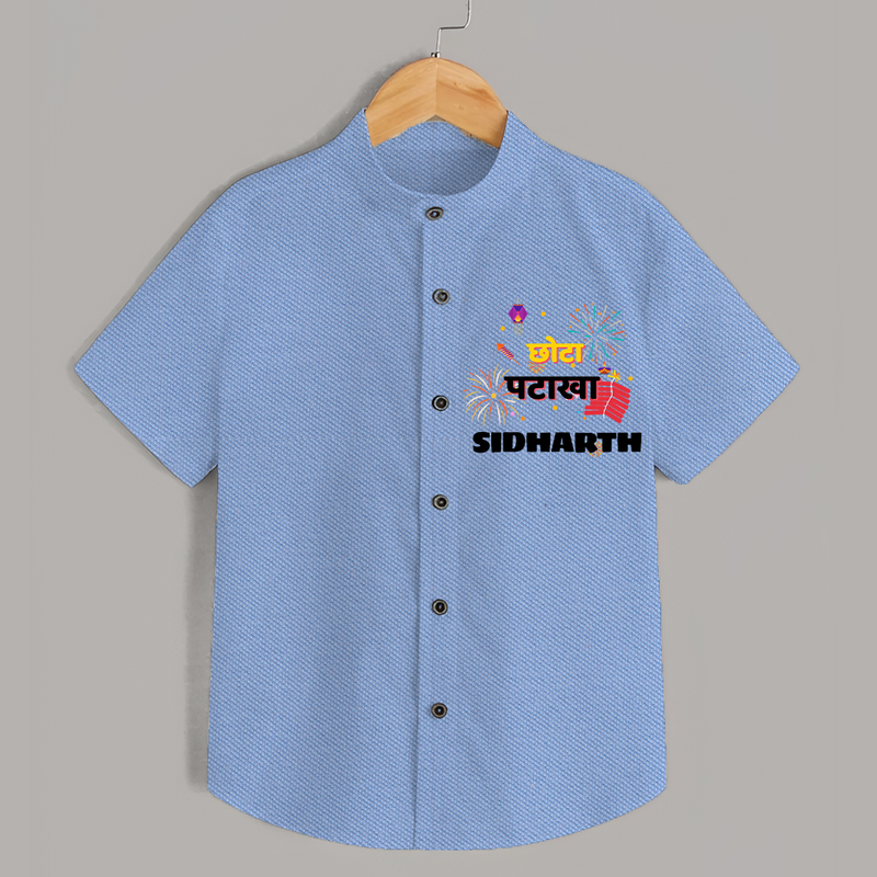 Happy Diwali | Little Celebration Star Shirt - SKY BLUE - 0 - 6 Months Old (Chest 23")