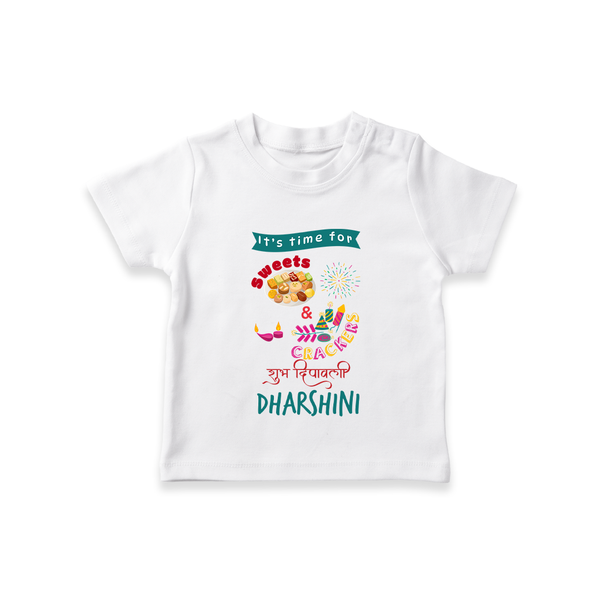 Happy Diwali | Brightest Light of the Celebration T-Shirt - WHITE - 0-5 Months Old (Chest 17")