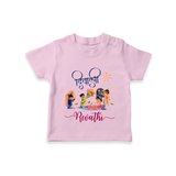 Happy Diwali | Crackers and Cheer Personalized T-Shirt - BABY PINK - 0-5 Months Old (Chest 17")