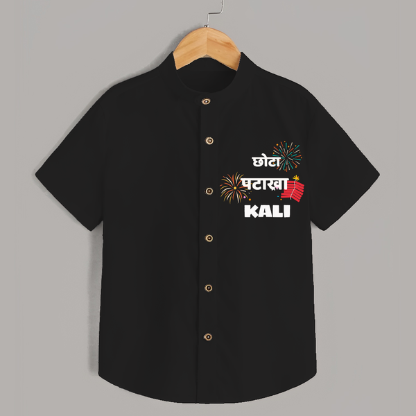 Happy Diwali | Adorned in Light and Fun Shirt - BLACK - 0 - 6 Months Old (Chest 23")
