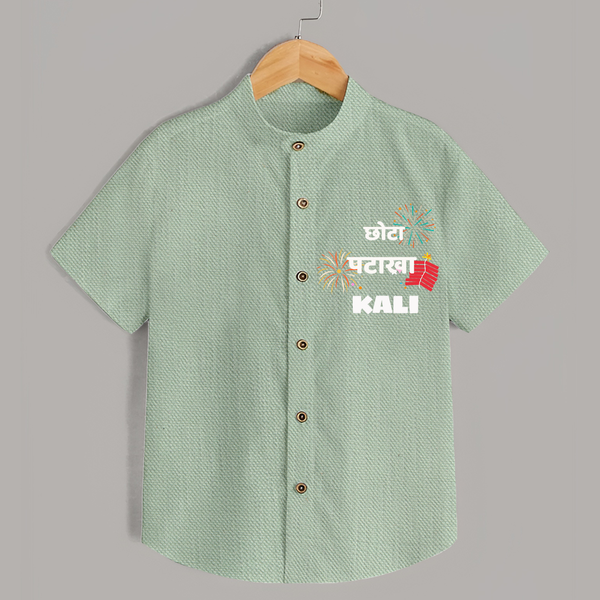 Happy Diwali | Adorned in Light and Fun Shirt - MINT GREEN - 0 - 6 Months Old (Chest 23")