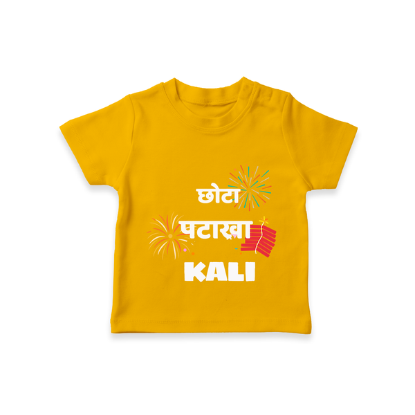 Happy Diwali | Adorned in Light and Fun T-Shirt - CHROME YELLOW - 0-5 Months Old (Chest 17")
