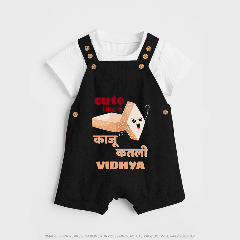 Happy Diwali | Glowing with Diwali Joy Dungaree Set - BLACK - 0 - 5 Months Old (Chest 18")
