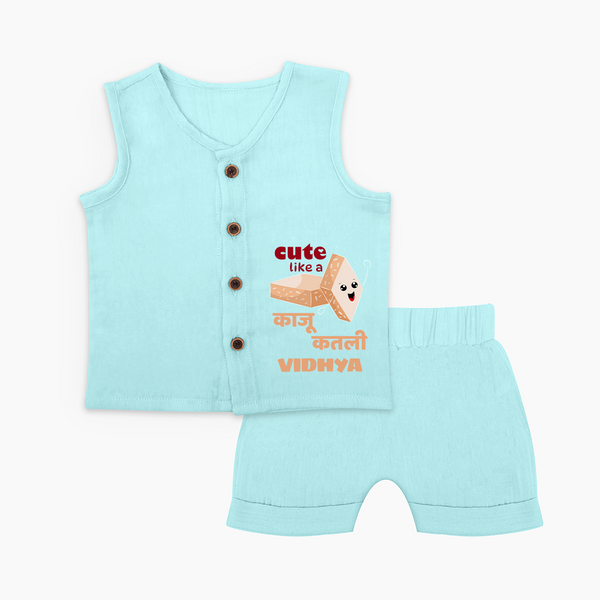 Happy Diwali | Glowing with Diwali Joy Jabla Set - BABY BLUE - 0 - 3 Months Old (Chest 9.8")