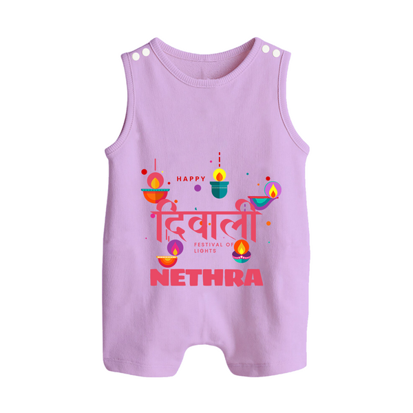 Happy Diwali | Celebration Fun Begins Romper Suit - LILAC - 0 - 5 Months Old (Chest 18")