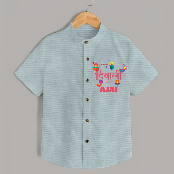 Happy Diwali | Celebration Fun Begins Shirt - ARCTIC BLUE - 0 - 6 Months Old (Chest 23")