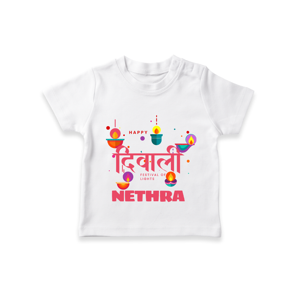 Happy Diwali | Celebration Fun Begins T-Shirt - WHITE - 0-5 Months Old (Chest 17")