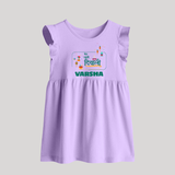 Happy Diwali | Twinkle and Celebrate Personalized Baby Frock - LILAC - 0 - 3 Months Old (Chest 17")
