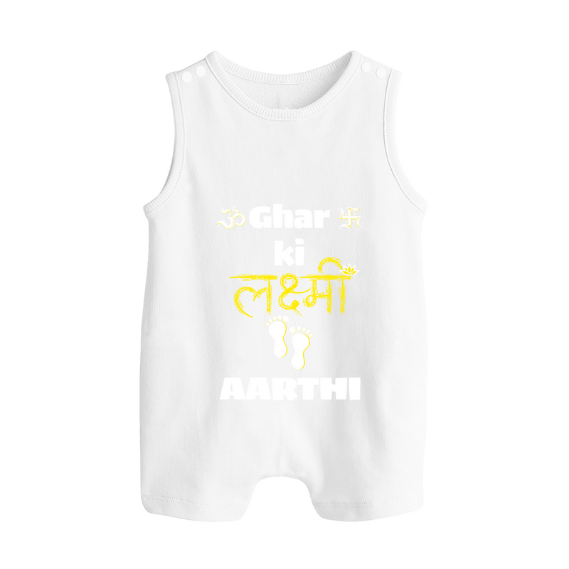 Happy Diwali | Shubh Labh Celebration Romper Suit - WHITE - 0 - 5 Months Old (Chest 18")