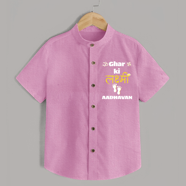 Happy Diwali | Shubh Labh Celebration Shirt - BABY PINK - 0 - 6 Months Old (Chest 23")