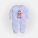 Happy Diwali | New Beginnings Celebration Sleep Suit - BABY BLUE - New Born (Chest 7.5")