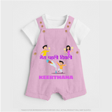 Happy Diwali | Laxmi Puja Little Star Dungaree Set - BABY PINK - 0 - 5 Months Old (Chest 18")