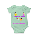 Happy Diwali | Laxmi Puja Little Star Romper - MINT GREEN - New Born (Chest 14")