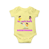 Happy Diwali | Laxmi Puja Little Star Romper - PASTEL YELLOW - New Born (Chest 14")