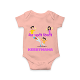 Happy Diwali | Laxmi Puja Little Star Romper - PEACH - New Born (Chest 14")