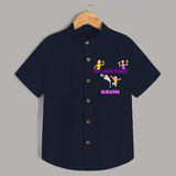 Happy Diwali | Laxmi Puja Little Star Shirt - NAVY BLUE - 0 - 6 Months Old (Chest 23")