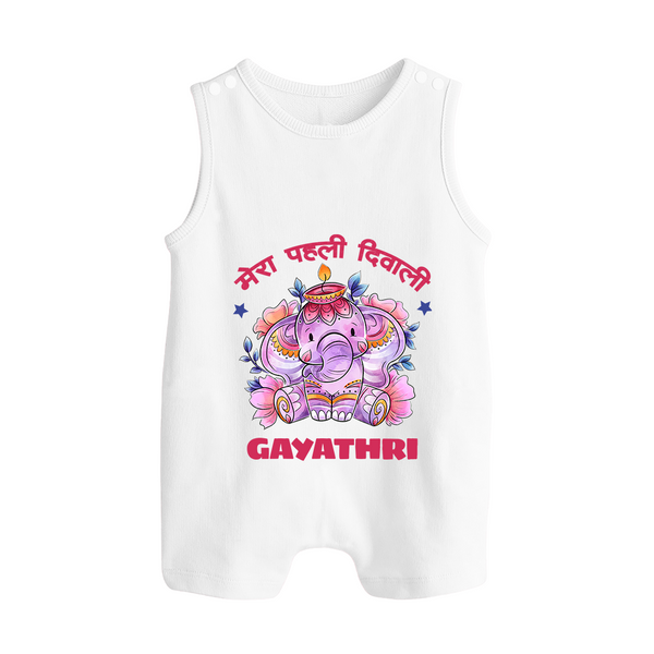 Happy Diwali | Little Star of the Celebration Romper Suit - WHITE - 0 - 5 Months Old (Chest 18")