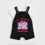 Happy Diwali | Little Star of the Celebration Dungaree Set - BLACK - 0 - 5 Months Old (Chest 18")