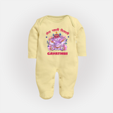 Happy Diwali | Little Star of the Celebration Sleep Suit - PASTEL YELLOW - New Born (Chest 7.5")