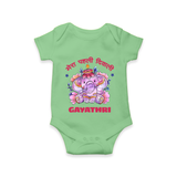 Happy Diwali | Little Star of the Celebration Romper - GREEN - New Born (Chest 14")